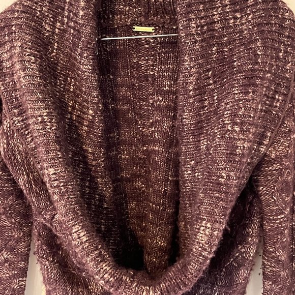 Rebecca Minkoff deep cowl sweater wool alpaca purple Sweater Size Medium - Picture 2 of 6